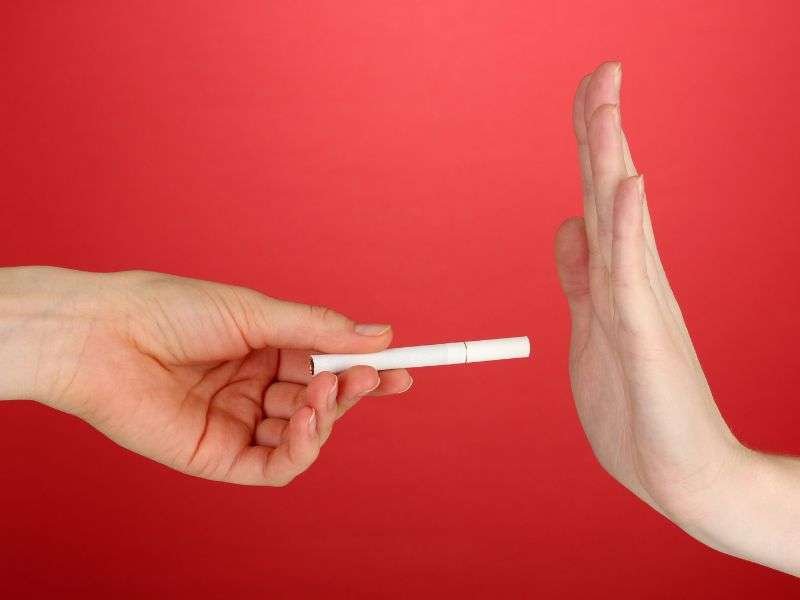 rifiuto di una sigaretta