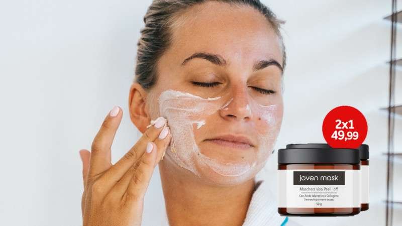 Ragazza che utilizza la maschera anti age Joven Mask